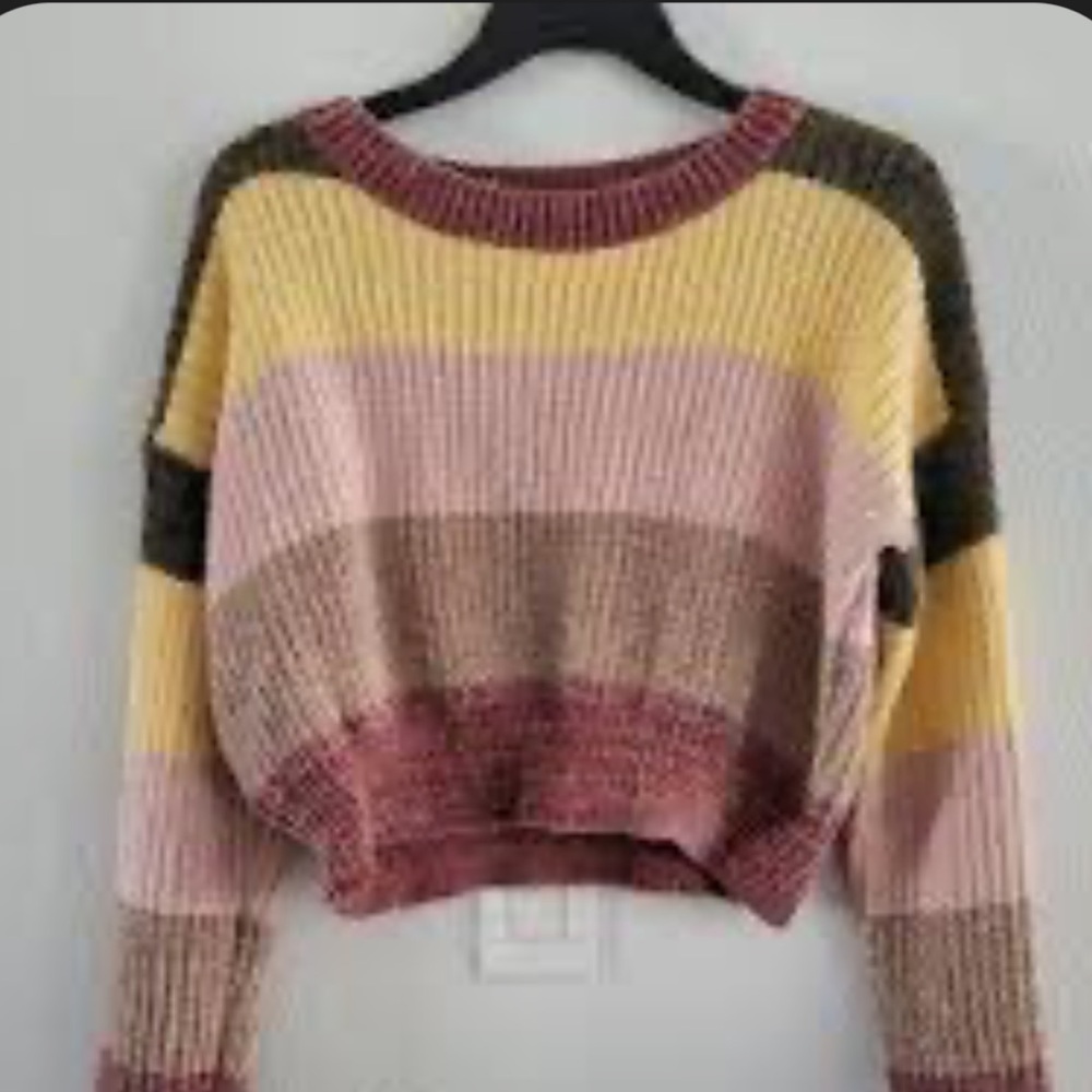 Luv Lane Striped Multicolor Women's Sweater